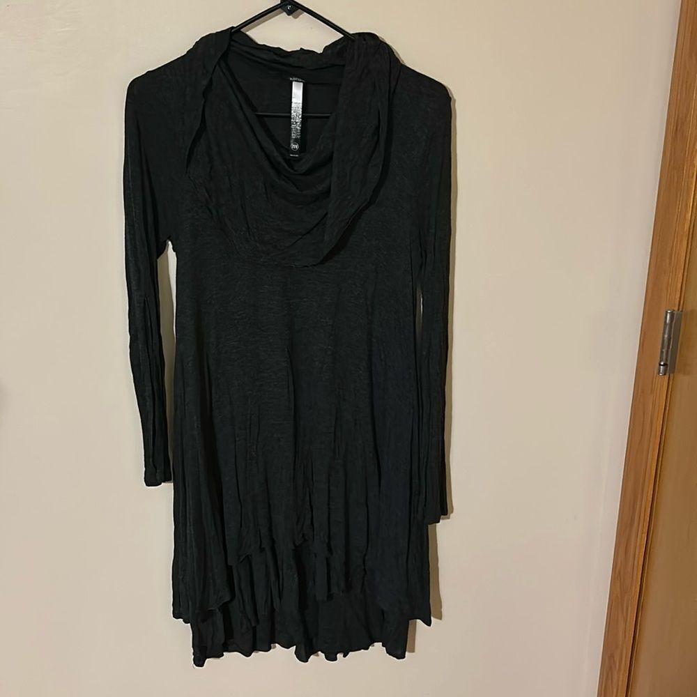 Kensie Cowl-Neck Gray Dress Size M